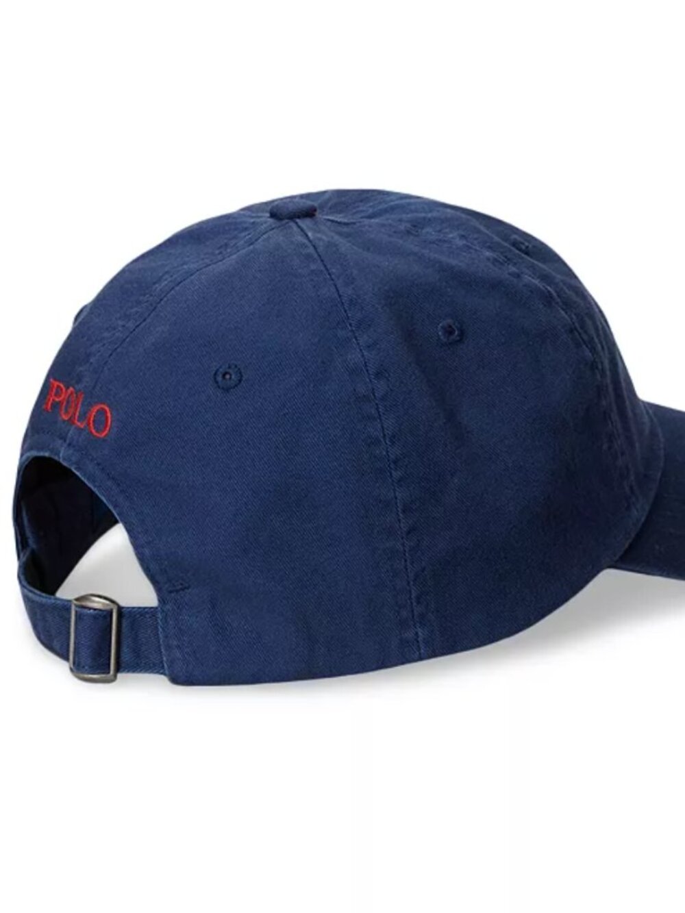 Polo Ralph Lauren Women's Cotton Chino Ball Cap - navy/red - Picture 3 of 8